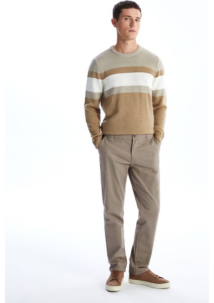 Yeni Sezon Standart Kalıp Gabardin Erkek Chino Pantolon