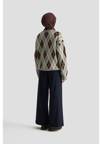 Beli Lastikli Palazzo Pantolon 25K2703 Lacivert fırsatları