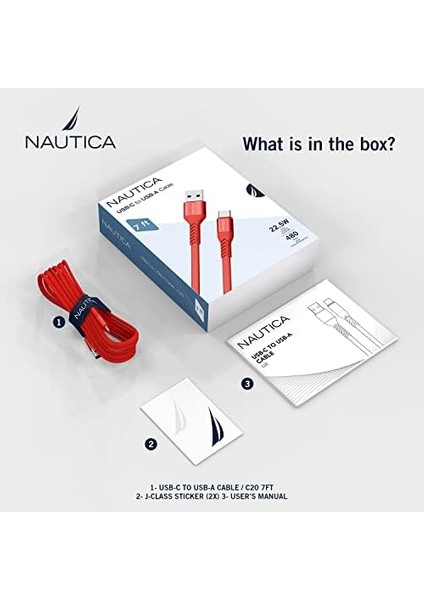 C20 Type-C To Usb-A 22.5W Hızlı Şarj ve Data Kablosu 2.1m Kırmızı modelleri