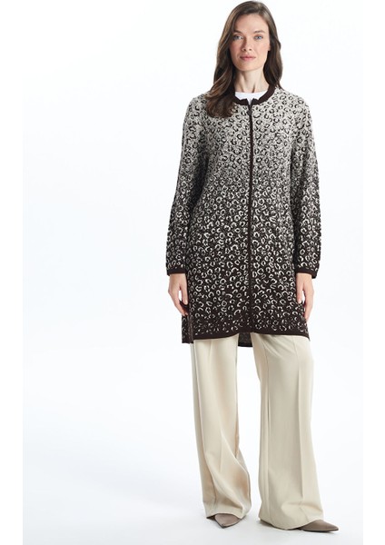 Yeni Sezon Bisiklet Yaka Desenli Kadın Triko Hırka fiyatları