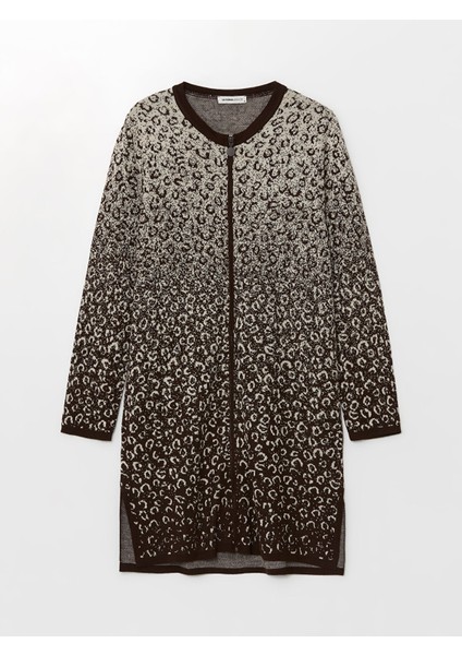 Yeni Sezon Bisiklet Yaka Desenli Kadın Triko Hırka indirimleri