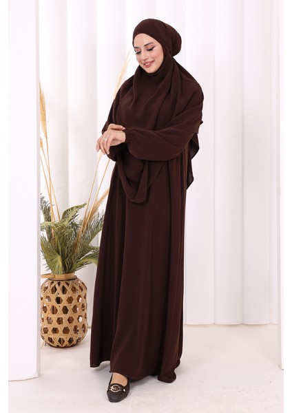 Sufleli Elbise Takım 6044 Kahverengi fiyatları