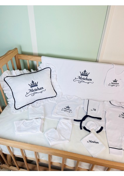 Nakış Işleme Isimli Hastane Çıkış Seti 11 Parça (%100 Pamuk) Takı Yastıklı fiyatları