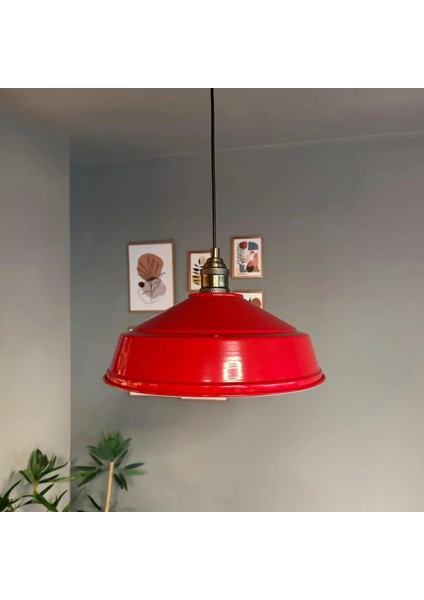 Carmelo Kırmızı Tekli Avize Eskitme Lale Başlık Retro Sarkıt Lamba Restoran Salon Aydınlatma fiyatları