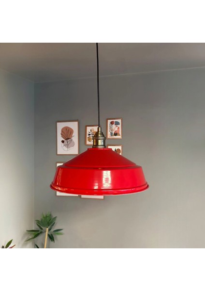 Carmelo Kırmızı Tekli Avize Eskitme Lale Başlık Retro Sarkıt Lamba Restoran Salon Aydınlatma fırsatları
