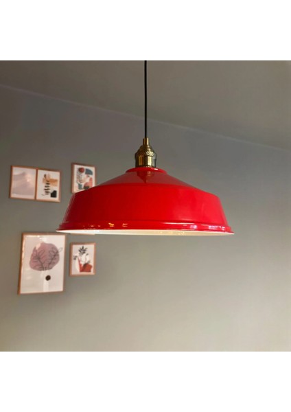 Carmelo Kırmızı Tekli Avize Eskitme Lale Başlık Retro Sarkıt Lamba Restoran Salon Aydınlatma indirimleri