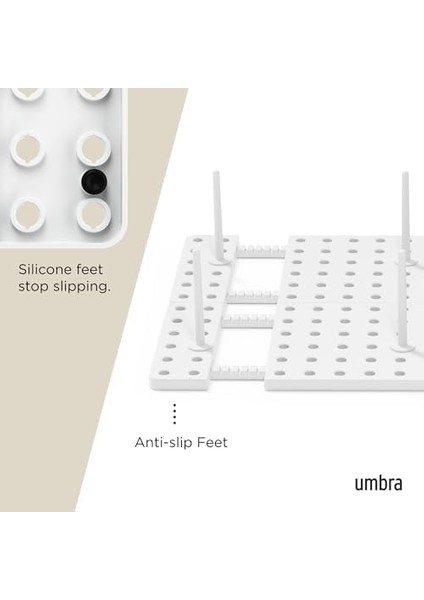 Peggy Mutfak Dolapları ve Çekmeceler Için Kullanım, Tencere, Kapak, Kap ve Daha Fazlasını Saklamak Için Çekmece Bölmesi, 2'li Set, Beyaz, Tek Boy modelleri