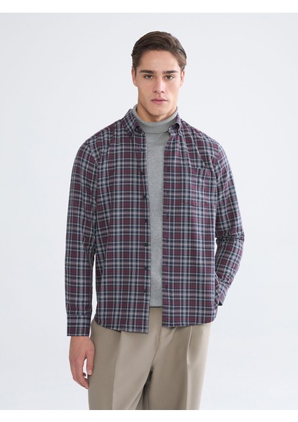 Yeni Sezon Regular Fit Uzun Kollu Ekose Erkek Gömlek