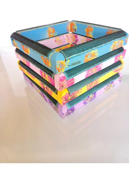 25X25 cm Çiçekli Sihirli Punch(Panç) (Kasnak Kılıf Hediyeli) Telli/iğneli Ahşap Nakış KASNAK25X25 cm fırsatları