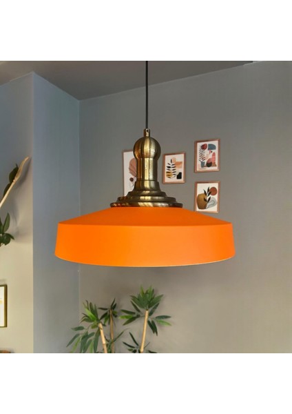 Açe Turuncu Tekli Eskitme Uzun Tokmak Başlık Avize Retro Sarkıt Ofis Showroom Salon Mutfak Avizeleri fırsatları