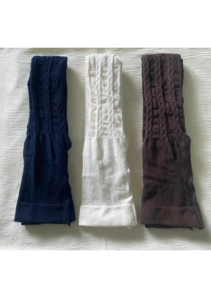 Kız Çocuk Triko Pamuklu Desenli 3'lü Renkli Külotlu Çorap ( Pretty Karına Kilotlu Çorap)