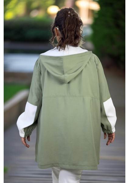 Cepli Fermuarlı Kapüşonlu Modal Kumaş Büyük Beden Mevsimlik Ince Safari Ceket indirimleri