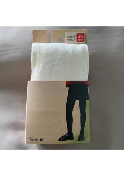 Kız Çocuk Vanilya Pamuk Cotton Kalın Külotlu Çorap