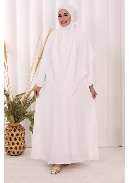 Sufleli Elbise Takım 6044 Ekru fırsatları