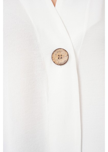 Kadın Kısa Kol Oversize Kimono 5969 - Beyaz indirimleri