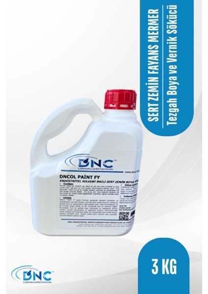 Sert Zemin Fayans Mermer Tezgah Boya ve Vernik Sökücü Dncol Paint Fy-3kg
