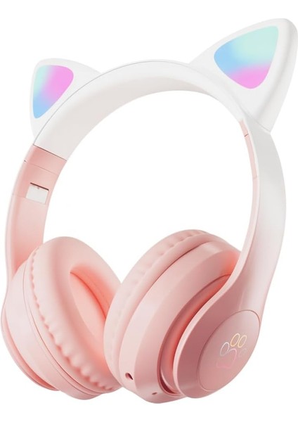 Vooka Çocuk Bluetooth Kulaklık Kedi Kulaklık Pro 5.0 Akıllı Rgb LED Detaylı Bluetooth Kablosuz