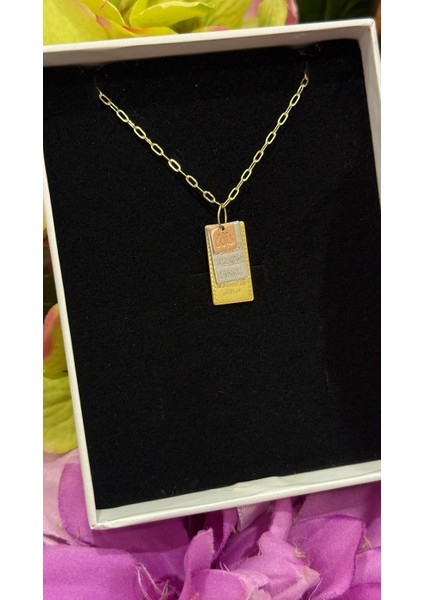 Altın Kaplama Arapça Allah Lafzı ve Dualı Kolye - Ayetel Kürsi - Nazar Dualı Kolye 925 Ayar Gümüş indirimleri