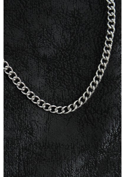 316L Çelik Klasik Oval Zincir Model Gümüş Renk Erkek Kolye fiyatları