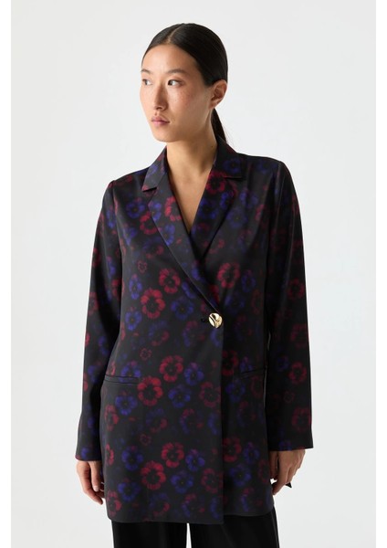 Desenli Saten Ceket modelleri