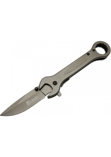 Eco Lounge Columbia 8000B Anahtar Görünümlü Siyah Kamp Çakı 19 cm - Otomatik, Metal Sap