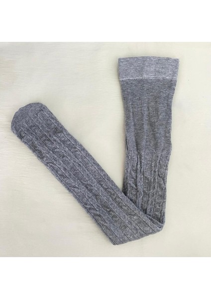 Gri Rengi Kız Çocuk Pamuklu Desenli Karina 180 Den Külotlu Çorap ( Kids Kilotlu Çorap )