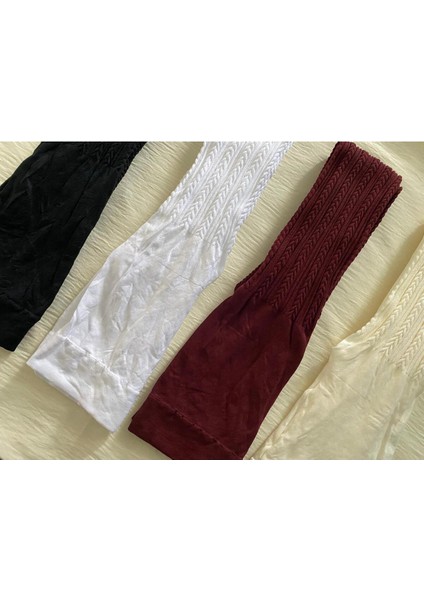 4 Adet Renkli Desenli Orta Kalın Mevsimlik Kız Çocuk Külotlu Çorap fiyatları