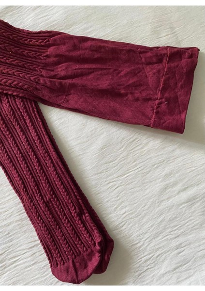 Kız Çocuk 80 Denye Mevsimlık Desenli Külotlu Çorap - Şarap Külotlu Çorap fiyatları