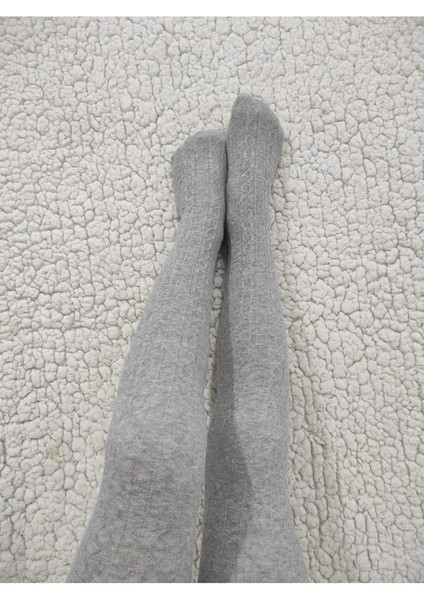 Triko Kumaş Karina Kız Çocuk Gri Külotlu Çorap modelleri