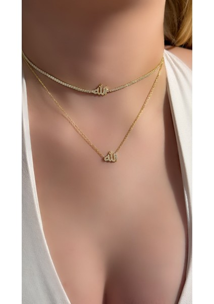 Arapça Allah Yazılı Su Yolu Choker Kolye fiyatları