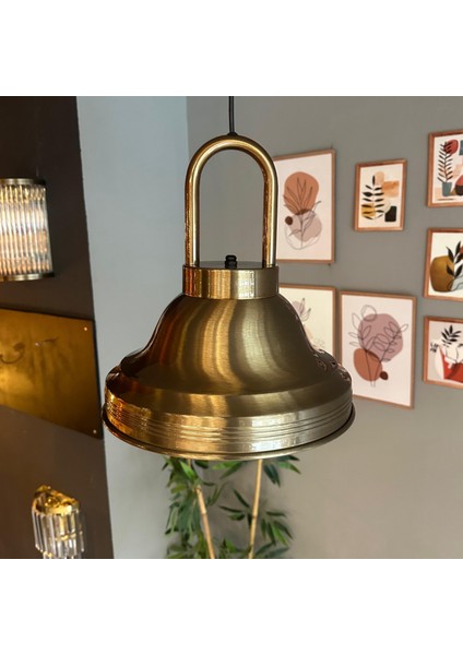 Ulmete Eskitme Kilit Kafa Tekli Sarkıt Avize Salon Ofis Otel Restoran Avizeleri Vintage Tasarım