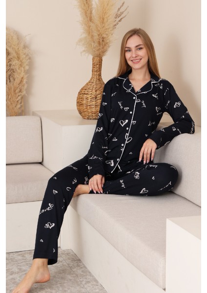 Kadın %100 Pamuk Milan Soft Kumaş Pijama Takımı 12423 fiyatları