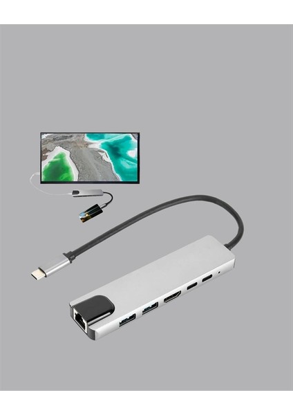 4K HDMI Çıkışlı, Gigabit Ethernet'li Usb‑c Çoklu Port Hub indirimleri