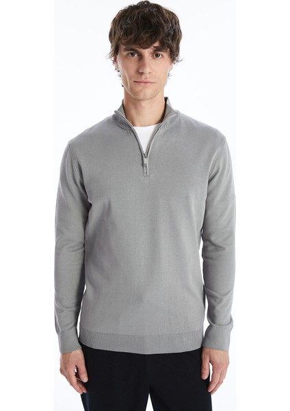 Yeni Sezon Dik Yaka Uzun Kollu Erkek Triko Kazak