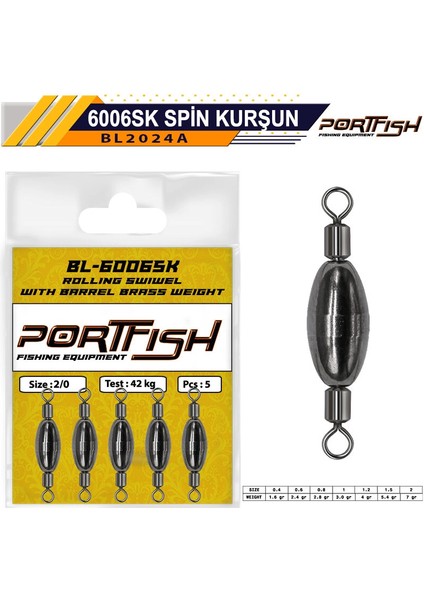 Portfish BL-6006SK - Portfish BL-6006SK Caroline Kurşun-Fırdöndülü Kurşun