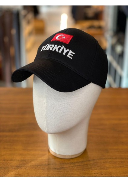 Türkiye Bayrak Nakışlı Unisex Pamuklu Cap Şapka
