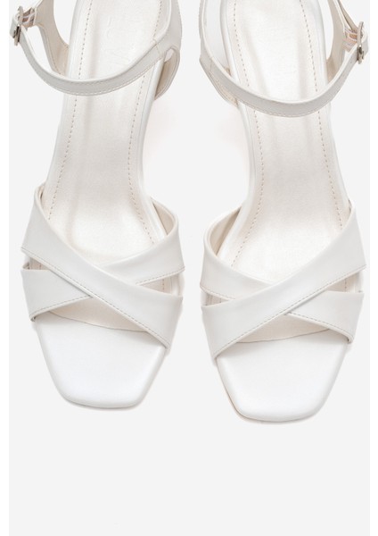 Melin Sedef Cilt Çapraz Bantlı Kadın Topuklu Ayakkabı fiyatları