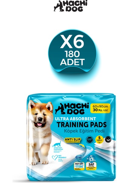 Köpek Eğitim Pedi 60X90 Kaydırmaz Bantlı 180 Adet 5 Katmanlı