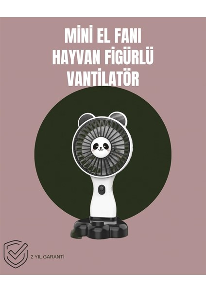 Hayvan Figürlü Mini El Fanı – USB Şarjlı Sessiz Vantilatör fiyatları
