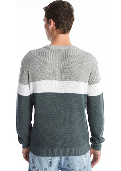 Yeni Sezon Bisiklet Yaka Uzun Kollu Renk Bloklu Erkek Triko Kazak fırsatları