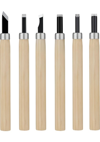 Sakata WD1007 6 Parça Mini Ahşap Oyma Seti
