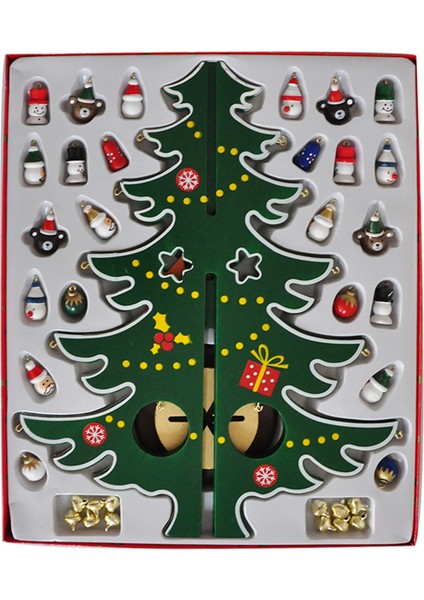 Yılbaşı Ahşap Dekor 35CM Çam Ağacı Yeşil fiyatları