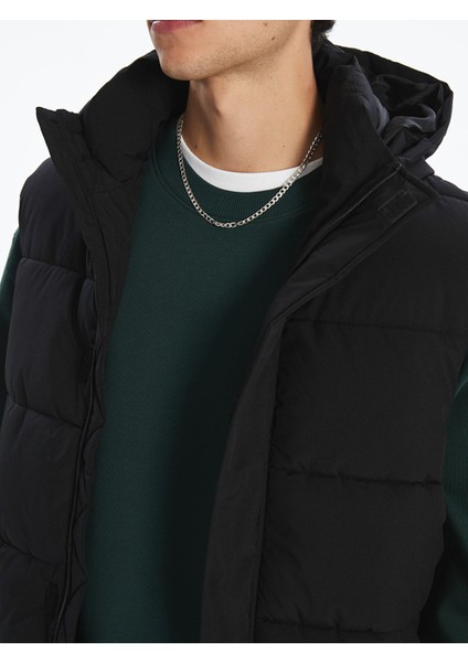 Yeni Sezon Standart Kalıp Kapüşonlu Erkek Şişme Yelek modelleri