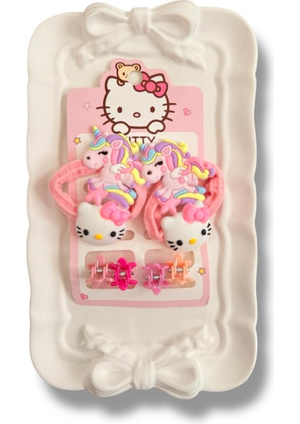 Silikon Unicorn ve Kitty Figürlü Karışık Renk Pens-Lastik ve Mini Mandal Kız Çocuk Set Toka 8 Parça ( Mandal Tokalar Karışık Renkte Gönderilmektedir.) fiyatları