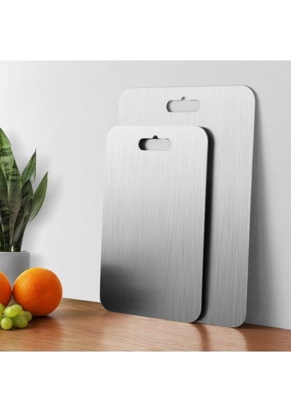 Kesme Tahtası 2’li Paslanmaz Çelik Kesme Tahtası Seti