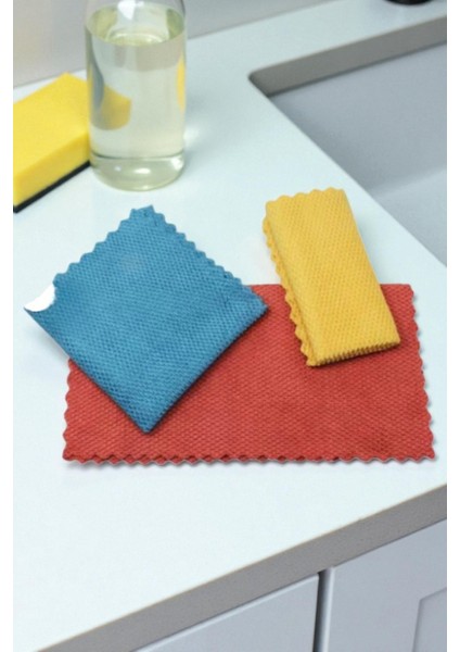 ( 3 Adet ) Iz Bırakmayan, Ultra Kaliteli 30X30 cm Mikforiber Temizlik Bezi, Mutfak Bezi, Tezgah Bezi fırsatları
