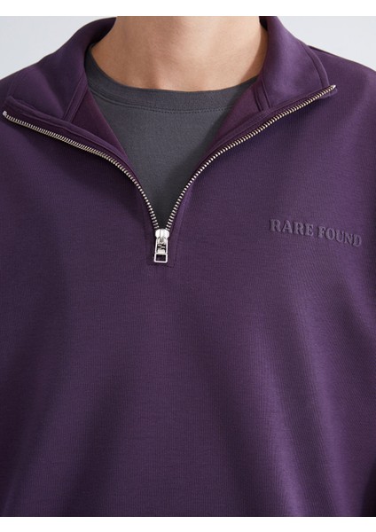 Yeni Sezon Dik Yaka Baskılı Erkek Sweatshirt modelleri