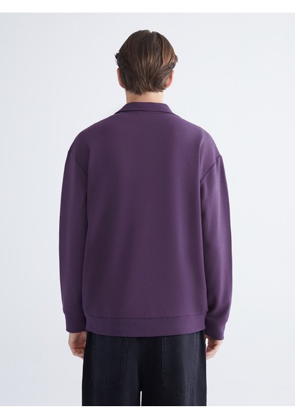 Yeni Sezon Dik Yaka Baskılı Erkek Sweatshirt fırsatları