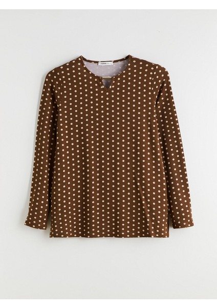 Yeni Sezon Bisiklet Yaka Puantiyeli Bluz indirimleri