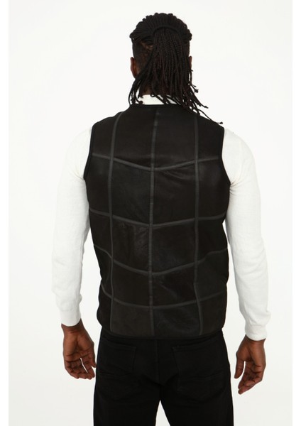 Parçalı Hakiki Deri ve Hakiki Kürk Parçalı Yelek fiyatları